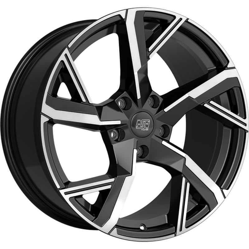 Cerchio MSW Msw 54 Gloss Black Full Polished 5 fori 18\" 8X18 ET35 5x112