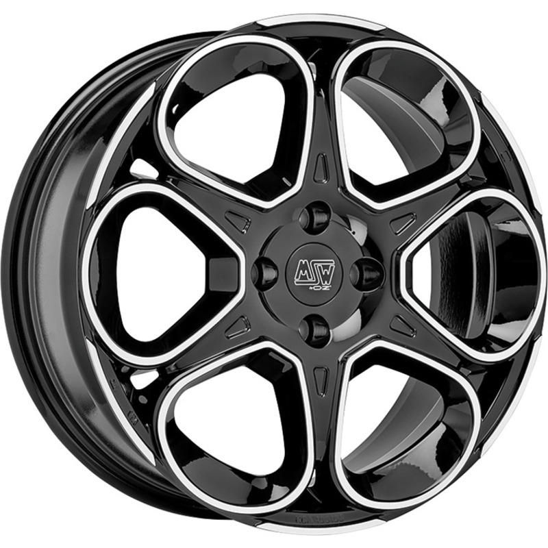 Cerchio MSW Msw 83 Gloss Black Full Polished 4 fori 17\" 7X17 ET42 4x100