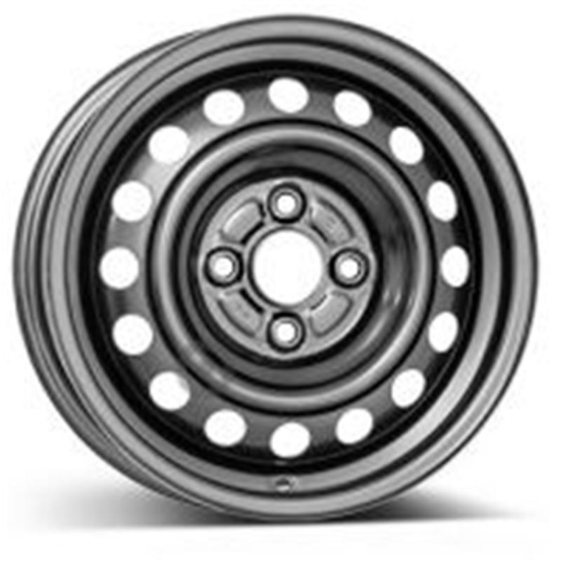 Cerchi in Lega KFZ ALCAR Steel Nero 4 fori 14\" 5X14 ET38 4x100