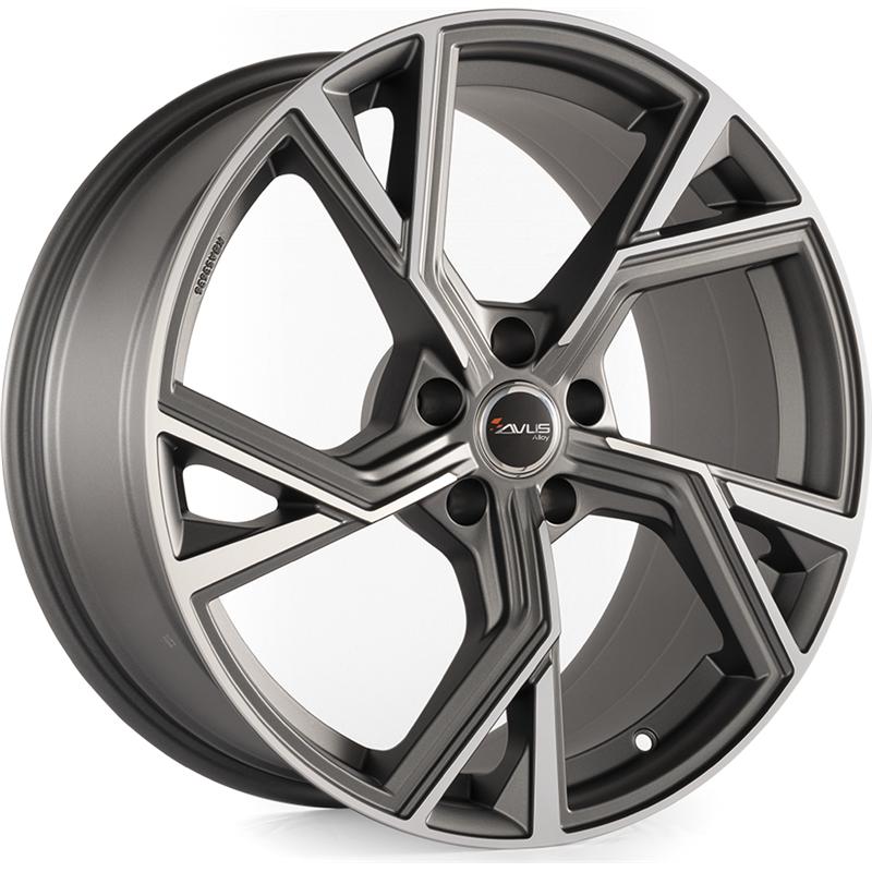 Cerchio AVUS Af20 Matt Anthracite Polished 5 fori 18\" 8X18 ET35 5x112