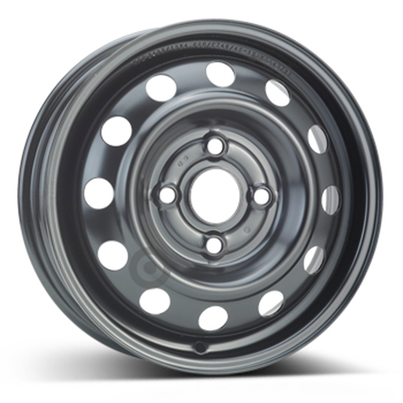 Cerchio KFZ ALCAR Steel Nero 4 fori 13\" 4X13 ET46 4x100