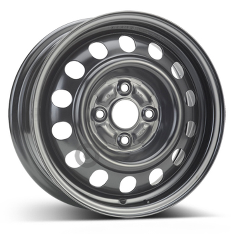 Cerchi in Lega KFZ ALCAR Steel Nero 4 fori 14\" 5.5X14 ET45 4x100