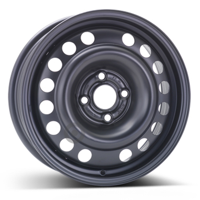 Cerchi in Lega KFZ ALCAR Steel Nero 4 fori 15\" 6X15 ET49 4x100