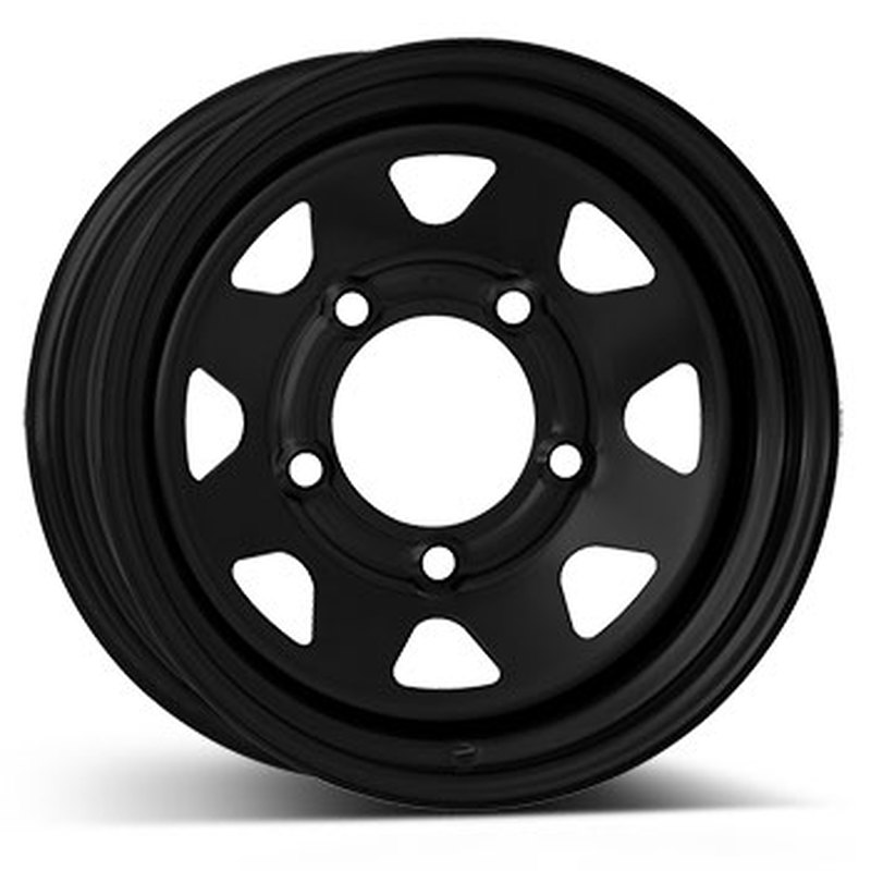 Cerchio KFZ ALCAR Steel Nero 5 fori 16\" 7X16 ET8 5x165.1