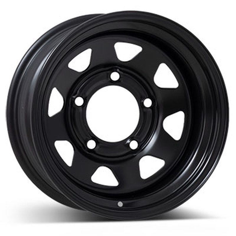 Cerchi in Lega KFZ ALCAR Steel Nero 5 fori 15\" 7X15 ET-10 5x114.3