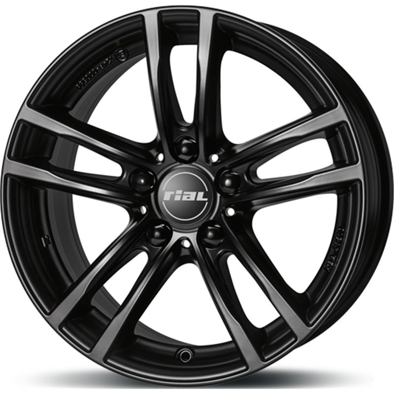 Cerchi in Lega RIAL X10 Racing Schwarz 5 fori 16\" 7X16 ET52 5x112