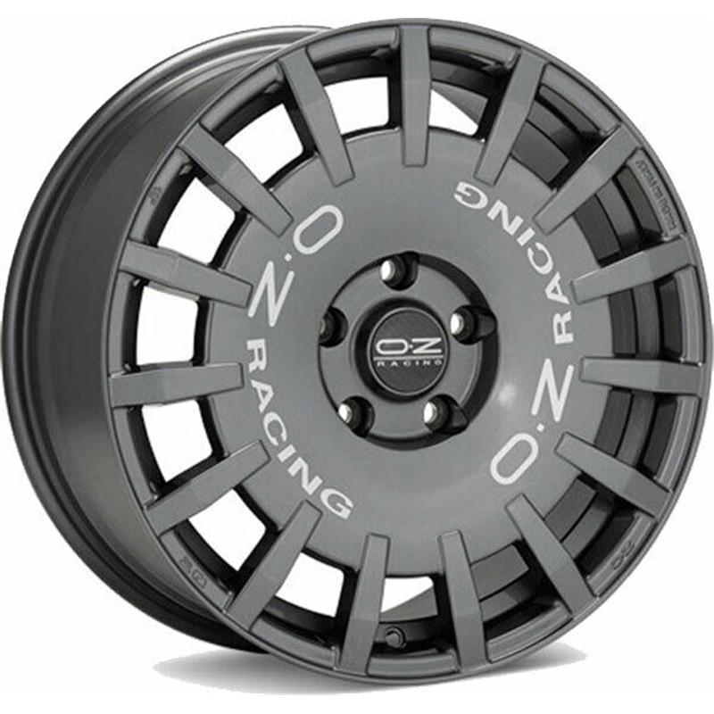 Cerchio OZ RACING Rally Racing Van Dark Grahpite Silver Lettering 5 fori 18\" 8X18 ET45 5x112