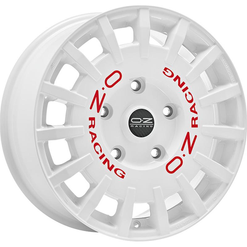 Cerchio OZ RACING Rally Racing Van Race White Red Lettering 5 fori 18\" 7.5X18 ET48 5x160