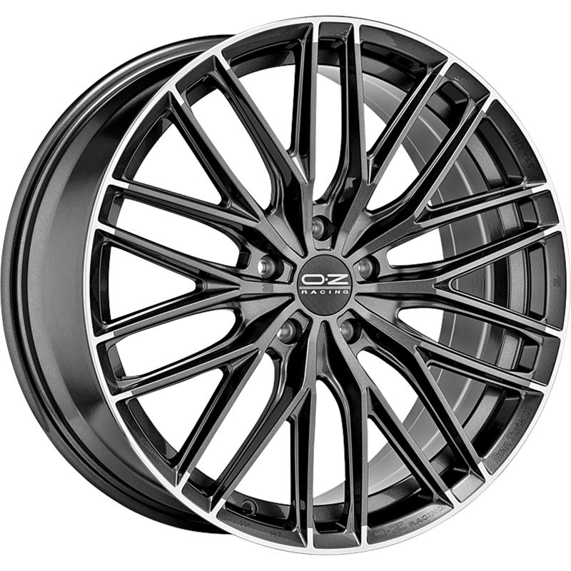 Cerchio OZ RACING Gran Turismo Hlt Star Graphite Diamond Lip 5 fori 20\" 8.5X20 ET45 5x114.3