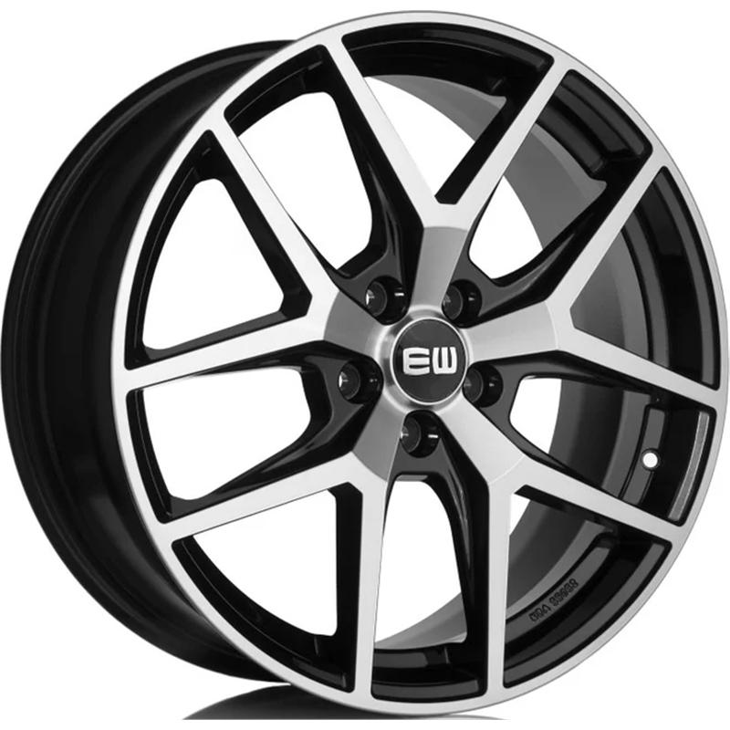 Cerchio EW Ew26 Pentagon Black Polished 5 fori 20\" 9.5X20 ET48 5x112