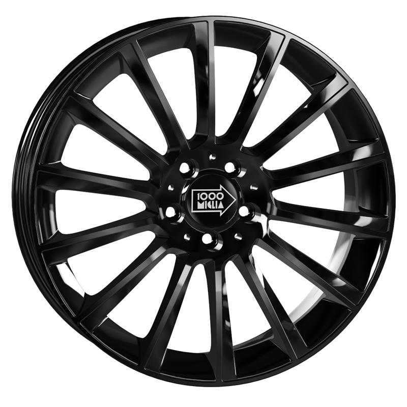 Cerchi in Lega MILLE MIGLIA Mm047 Gloss Black 5 fori 17\" 7.5X17 ET35 5x112