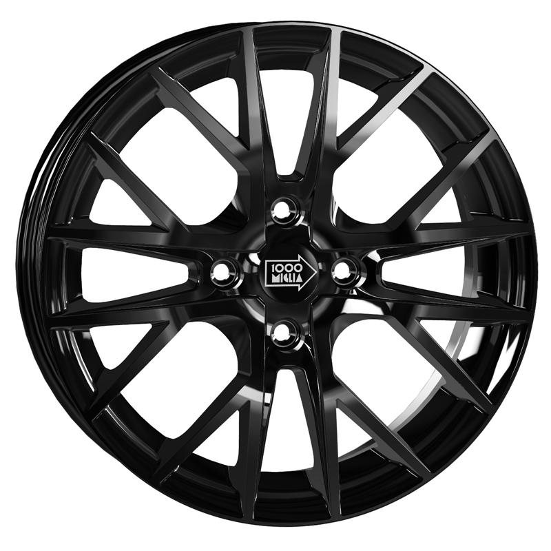 Cerchio MILLE MIGLIA Mm10094 Gloss Black 4 fori 16\" 6.5X16 ET18 4x108