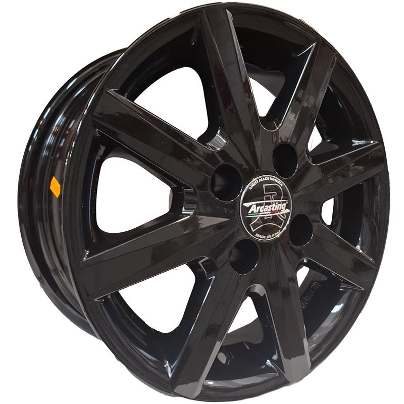 Cerchio ARCASTING Abram Nero Lucido 4 fori 13\" 5.5X13 ET25 4x98