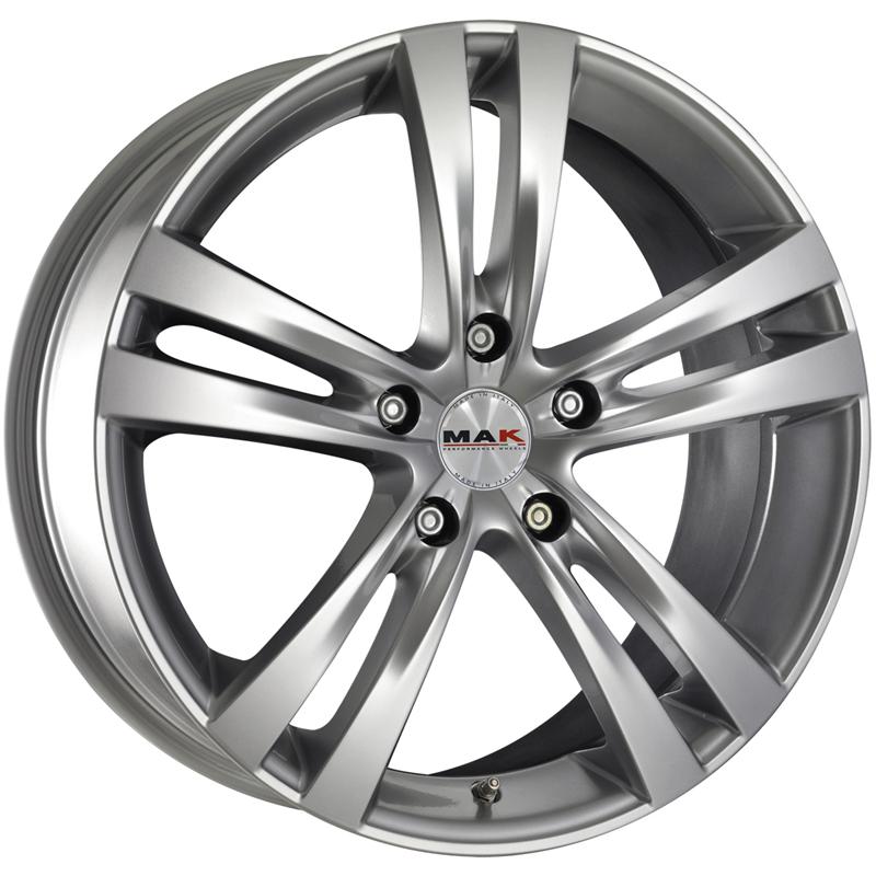 Cerchi in Lega MAK Zenith Hyper Silver 5 fori 19\" 8X19 ET50 5x108