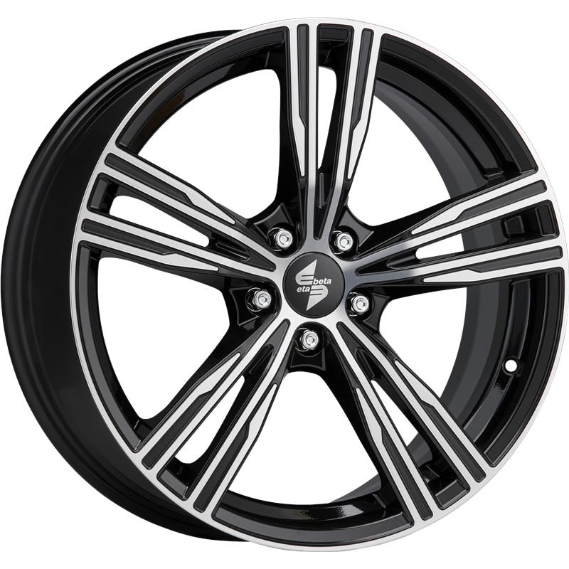 Cerchio ETA BETA Amos Shiny Black Full Polish 5 fori 19\" 8X19 ET47 5x112