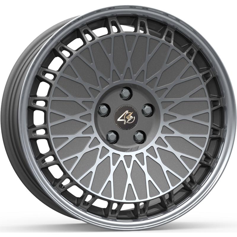 Cerchi in Lega ETA BETA Eb40 Matt Anthracite Lip face Polish 5 fori 19\" 8.5X19 ET45 5x112