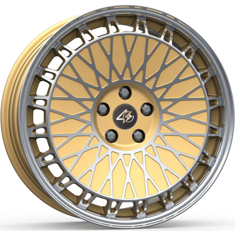 Cerchi in Lega ETA BETA Eb40 Shiny Gold Full Polish 5 fori 19\" 8.5X19 ET32 5x100