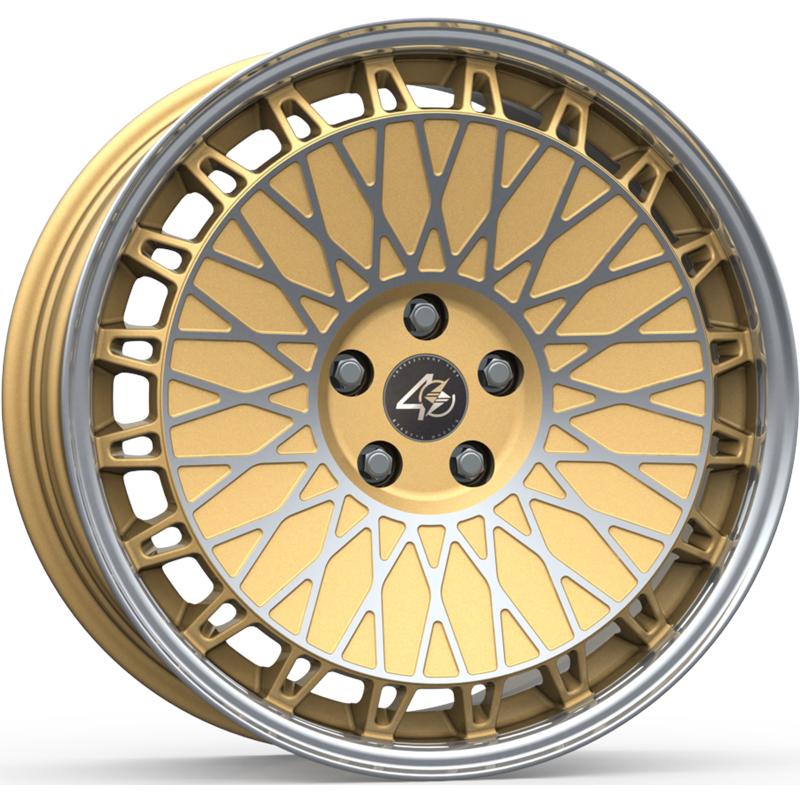 Cerchi in Lega ETA BETA Eb40 Shiny Gold Lip face Polish 5 fori 19\" 8.5X19 ET25 5x110