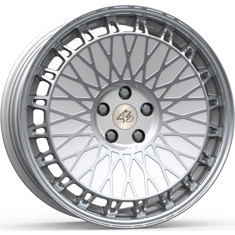 Cerchi in Lega ETA BETA Eb40 Shiny Silver Full Polish 5 fori 19\" 8.5X19 ET45 5x112
