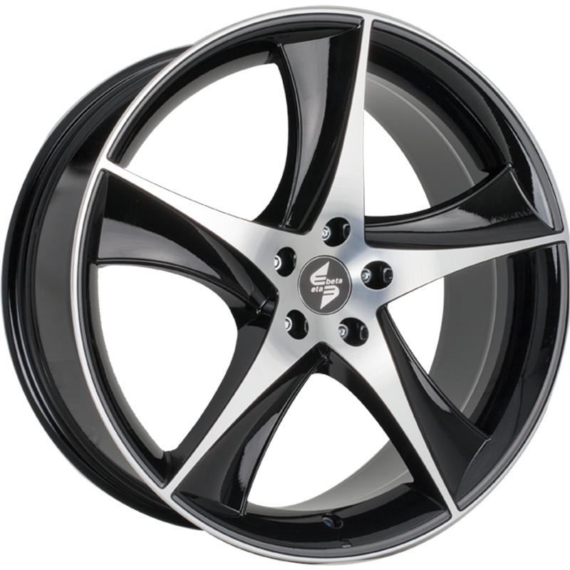 Cerchi in Lega ETA BETA Jofiel Shiny Black Full Polish 5 fori 19\" 9X19 ET20 5x120