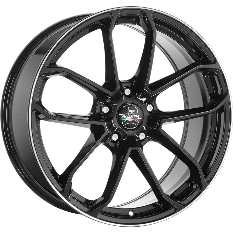 Cerchio ARCASTING Caesar Black Polished Lip 5 fori 21\" 9.5X21 ET19 5x112