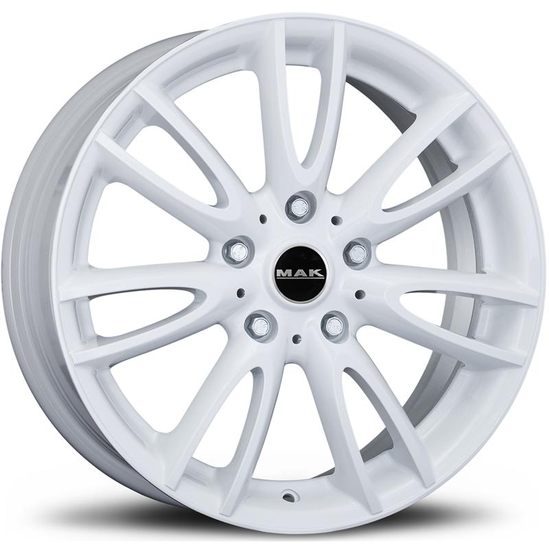 Cerchi in Lega MAK Jackie Gloss White 5 fori 18\" 7.5X18 ET51 5x112