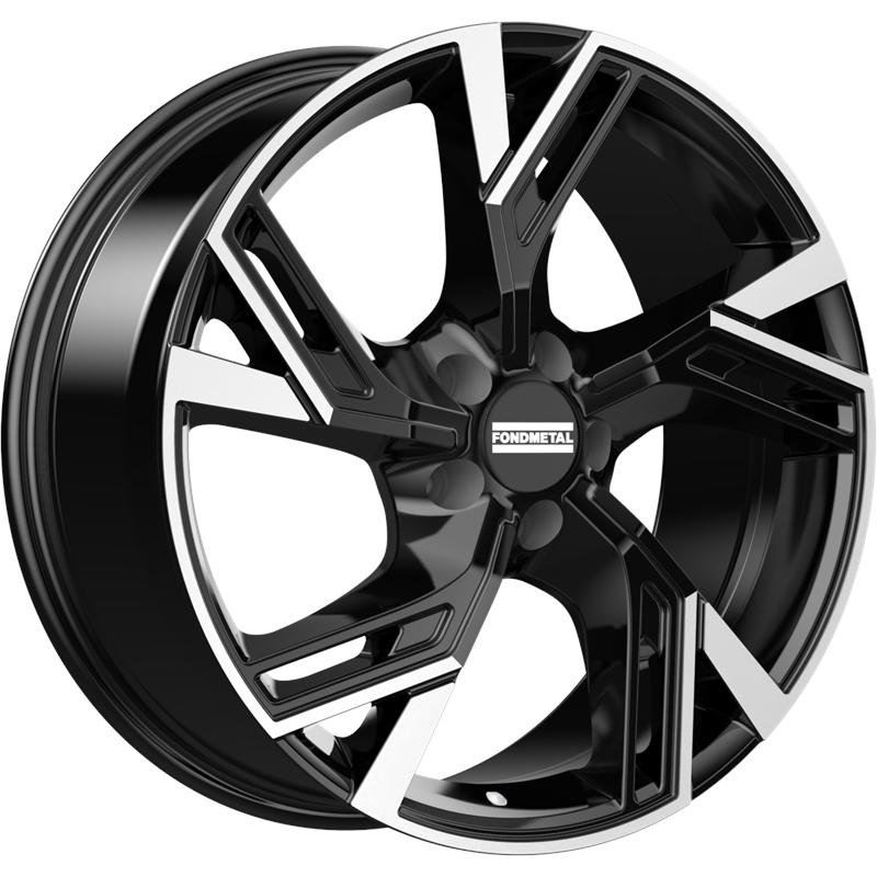 Cerchio FONDMETAL Atena Glossy Black Partial Machined 5 fori 20\" 9X20 ET38.5 5x108