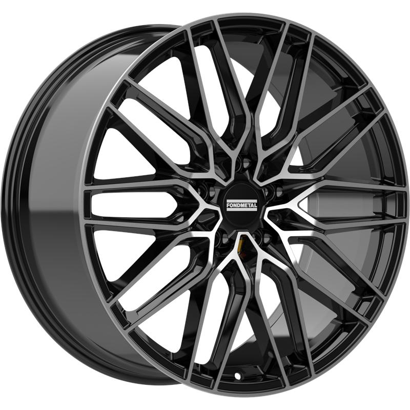 Cerchio FONDMETAL Cratos Glossy Black Machined 5 fori 21\" 9.5X21 ET20 5x112