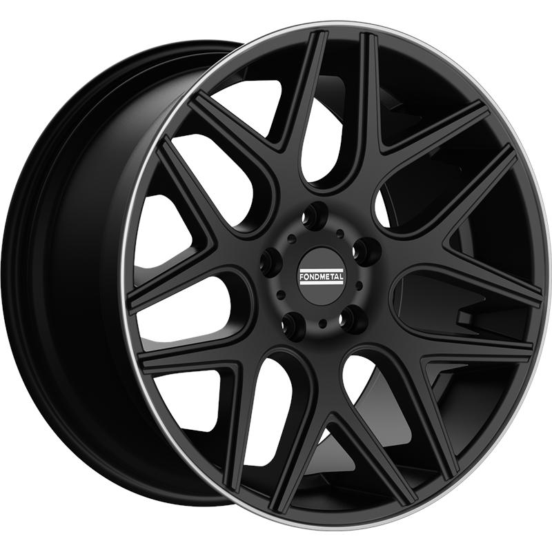 Cerchio FONDMETAL Moros Matt Black Machined Lip 5 fori 20\" 9.5X20 ET35 5x130