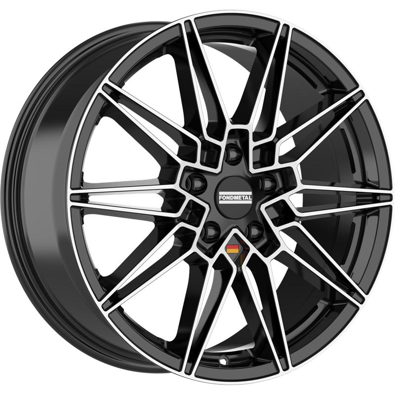 Cerchio FONDMETAL Thoe Glossy Black Machined 5 fori 18\" 8X18 ET34 5x112