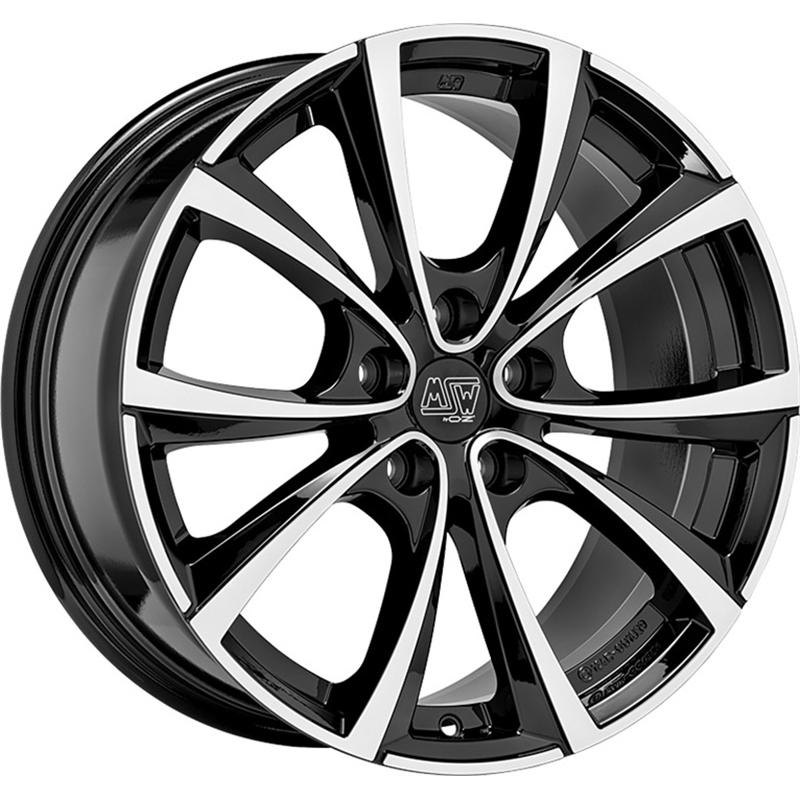 Cerchio MSW Msw 27t Gloss Black Full Polished 5 fori 19\" 8.5X19 ET35 5x114.3