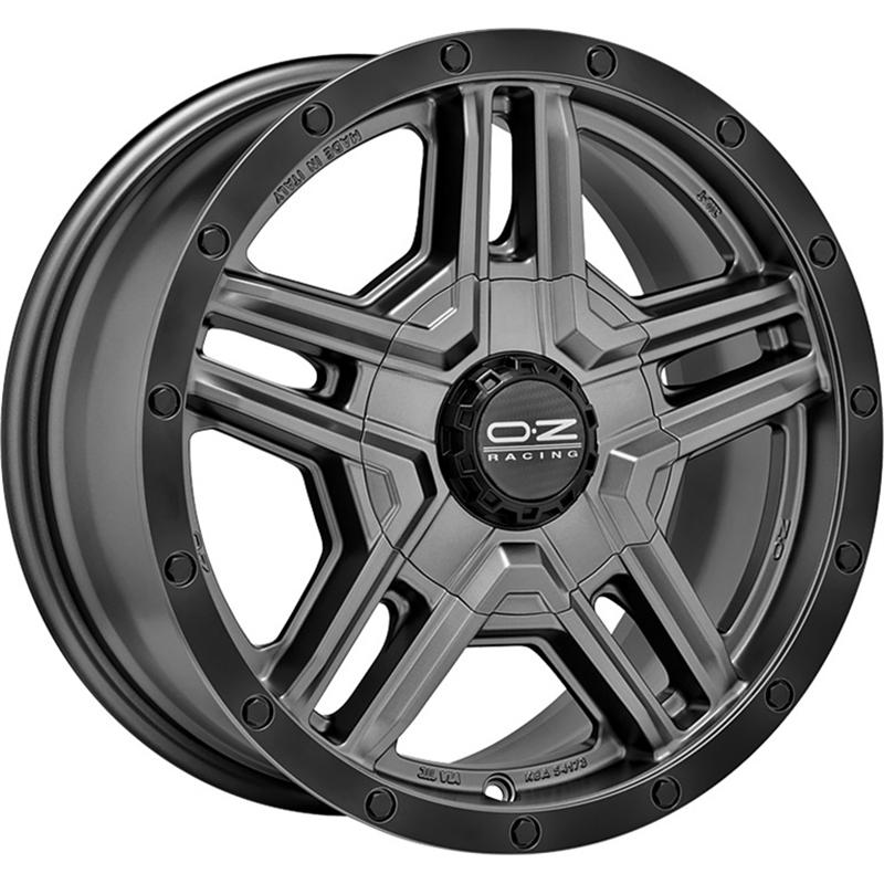 Cerchio OZ RACING Rally Adventure Matt Graphite Black Lip 5 fori 17\" 8X17 ET40 5x114.3