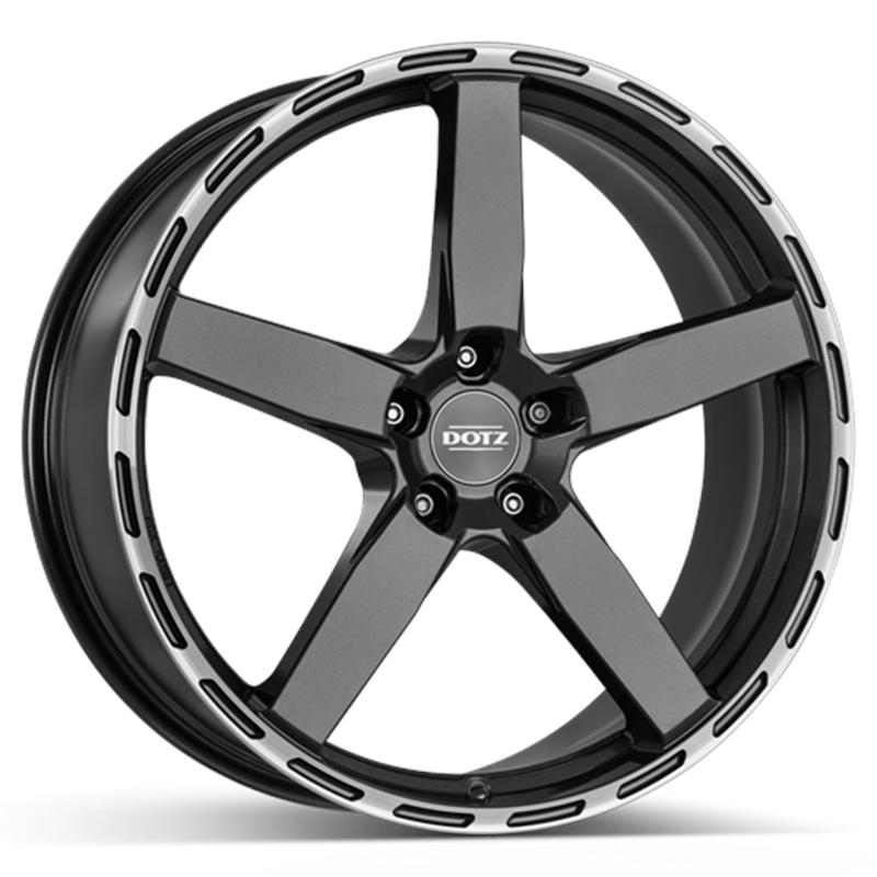 Cerchio DOTZ Marinabay Gunmetal Matt Polished Lip 5 fori 18\" 8.5X18 ET35 5x112