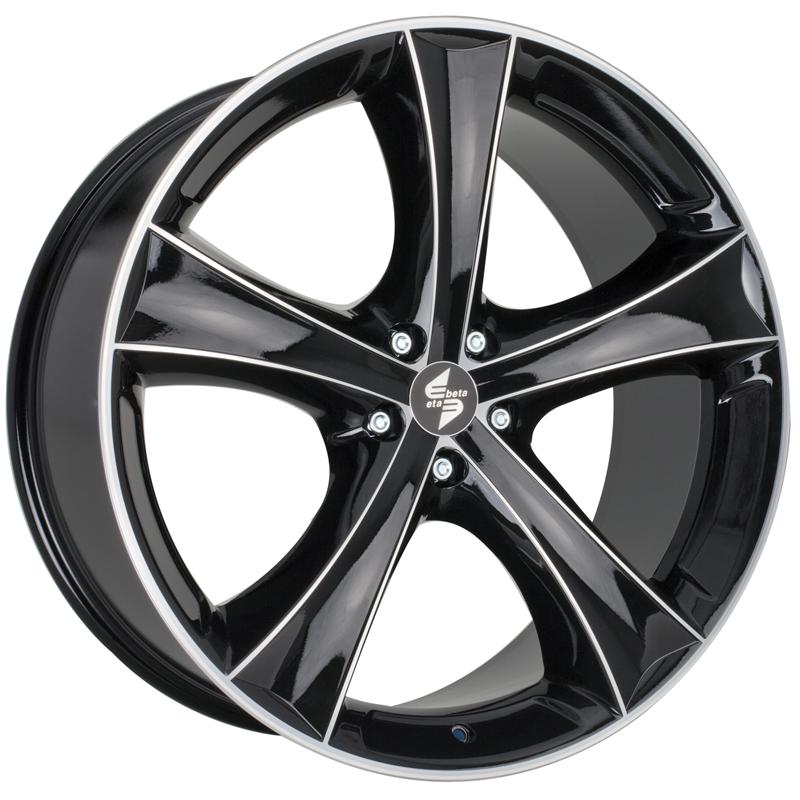 Cerchio ETA BETA Tettsut Shiny Black Full Polish 5 fori 18\" 8.5X18 ET45 5x120