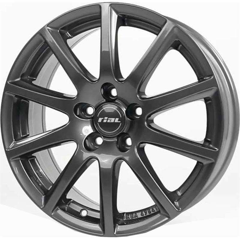 Cerchio RIAL Milano Titanium 5 fori 15\" 6.5X15 ET38 5x100