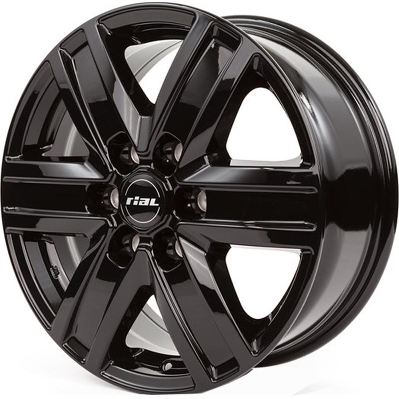 Cerchi in Lega RIAL Transporter 6 Diamant Schwarz 6 fori 17\" 7X17 ET22 6x139.7