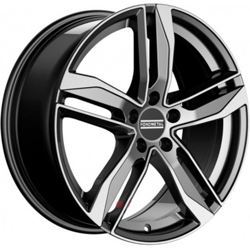 Cerchio FONDMETAL Hexis Glossy Titanium Machined 5 fori 18\" 8X18 ET29 5x112
