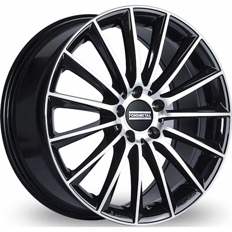 Cerchio FONDMETAL Aidon Glossy Black Machined 5 fori 19\" 9X19 ET44 5x112