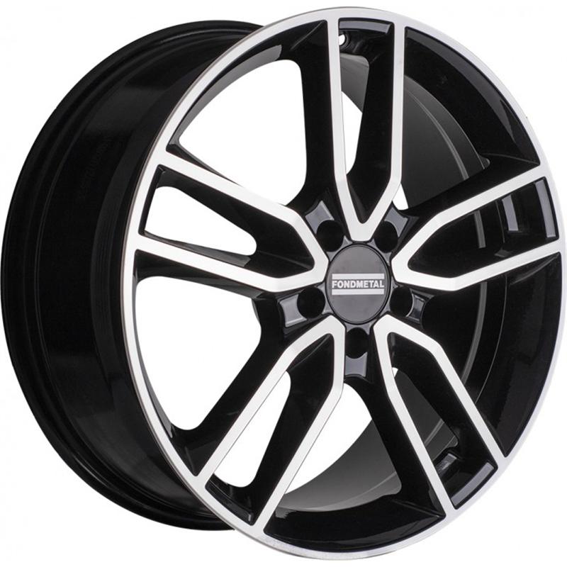 Cerchio FONDMETAL Koros Glossy Black Machined 5 fori 18\" 7.5X18 ET40 5x100