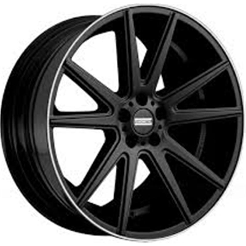 Cerchi in Lega FONDMETAL StC-10 Matt Black Machined Lip 5 fori 22\" 11X22 ET40 5x127