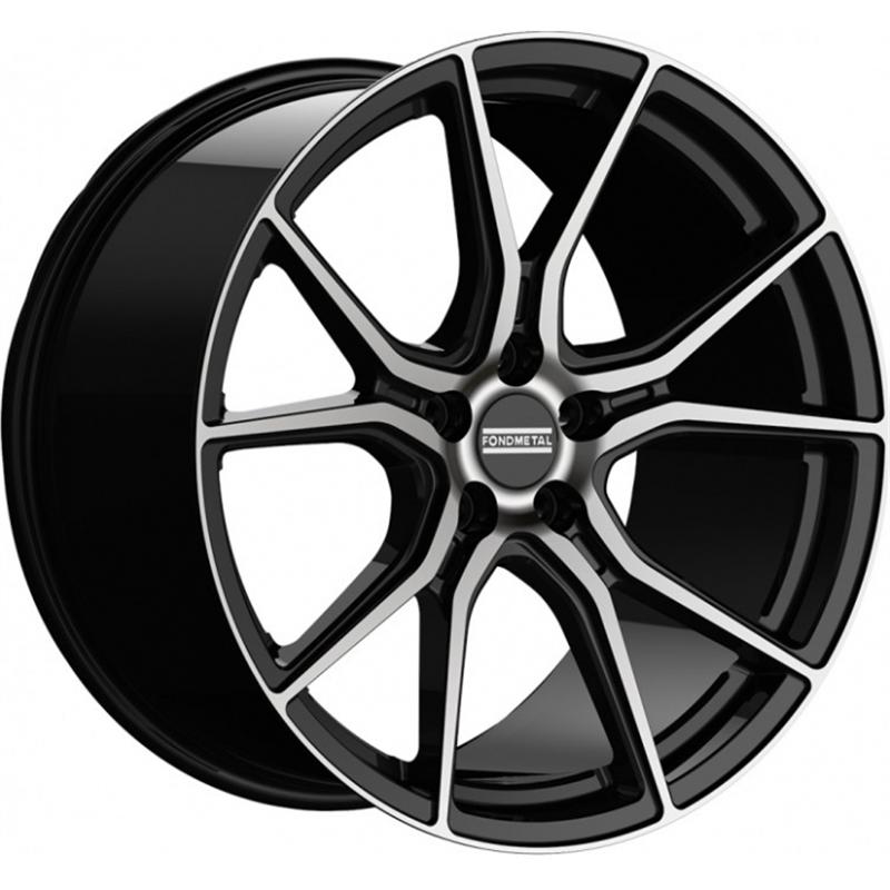 Cerchio FONDMETAL Stc45 Glossy Black Machined 5 fori 20\" 9X20 ET38 5x114.3