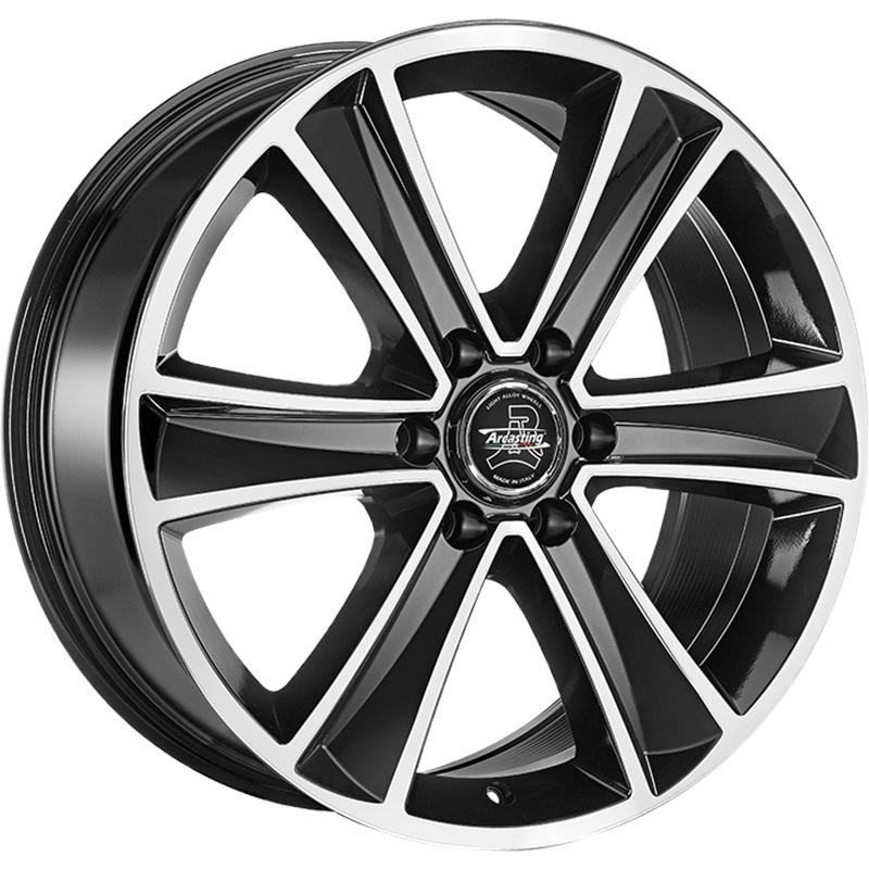 Cerchio ARCASTING Mammut6 Black Polished 6 fori 20\" 8.5X20 ET50 6x130