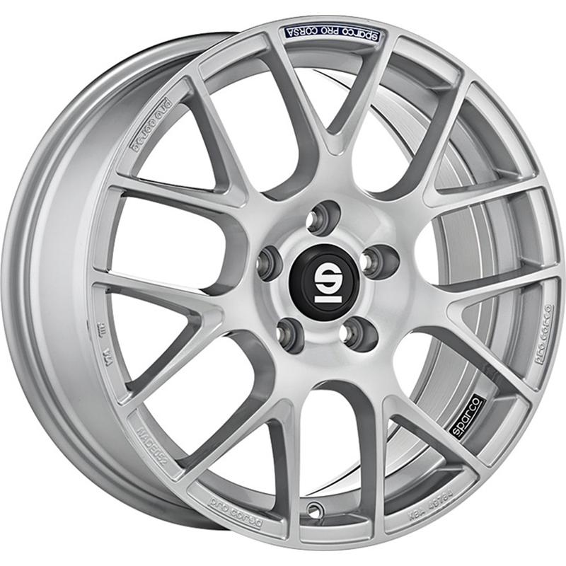 Cerchi in Lega SPARCO Pro Corsa Full Silver 5 fori 18\" 8X18 ET35 5x112