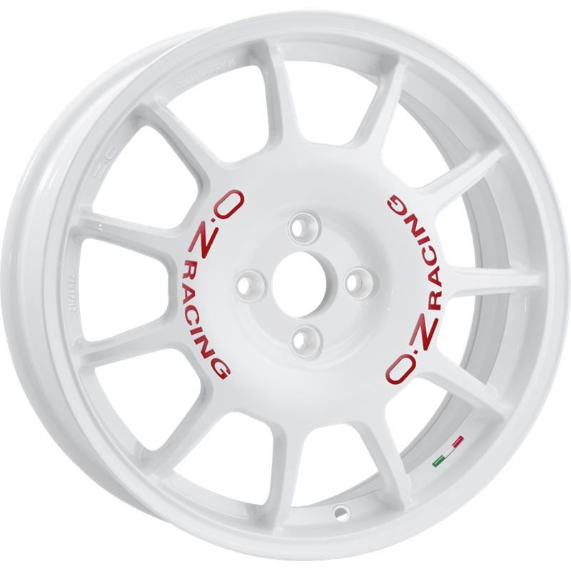 Cerchio OZ RACING Leggenda Race White Red Lettering 4 fori 17\" 7X17 ET37 4x100