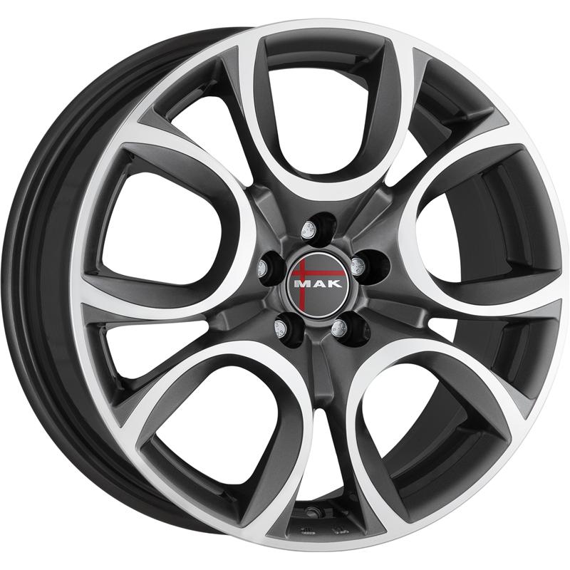 Cerchi in Lega MAK Torino Gun Metallic Mirror 5 fori 15\" 6X15 ET39 5x98