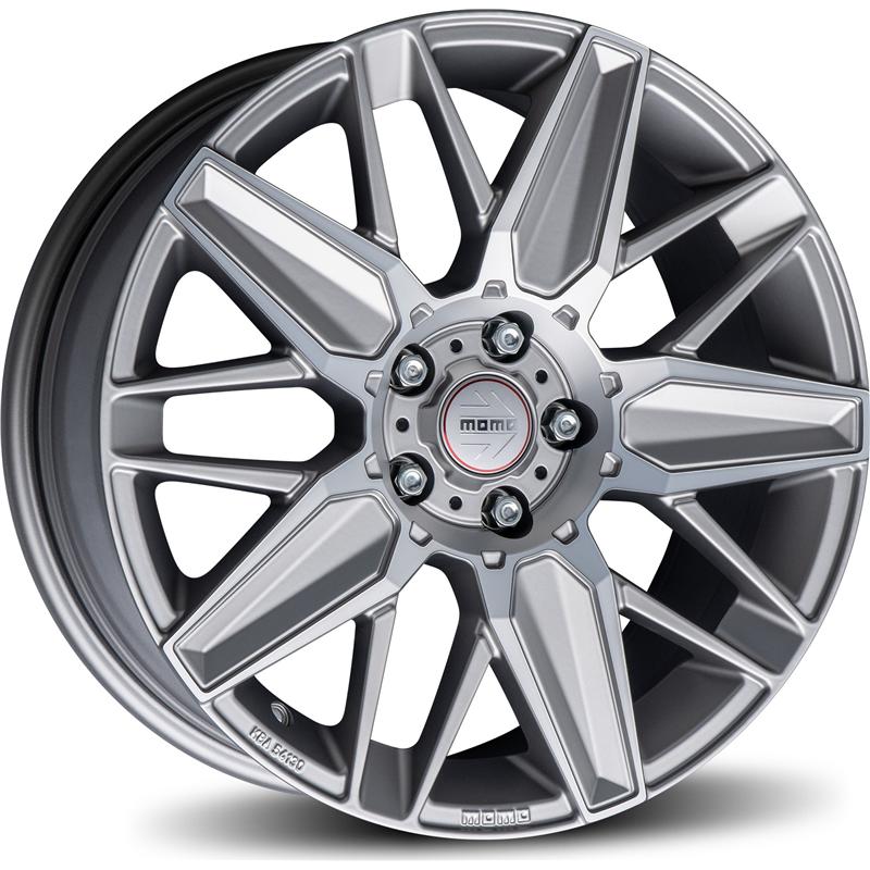 Cerchio MOMO WHEELS Evoluzione Titan Silver Opaco Diamantato 5 fori 18\" 8X18 ET42 5x114.3
