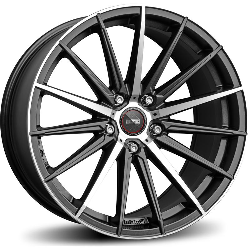 Cerchio MOMO WHEELS RF-05 Graphite Opaco Diamantato 5 fori 19\" 8.5X19 ET40 5x112