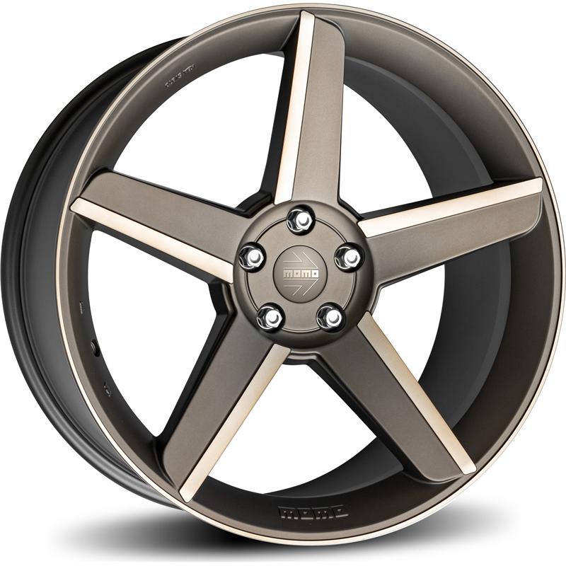 Cerchi in Lega MOMO WHEELS Stealth Mag Matt Anthracite Polished 5 fori 20\" 8.5X20 ET35 5x120