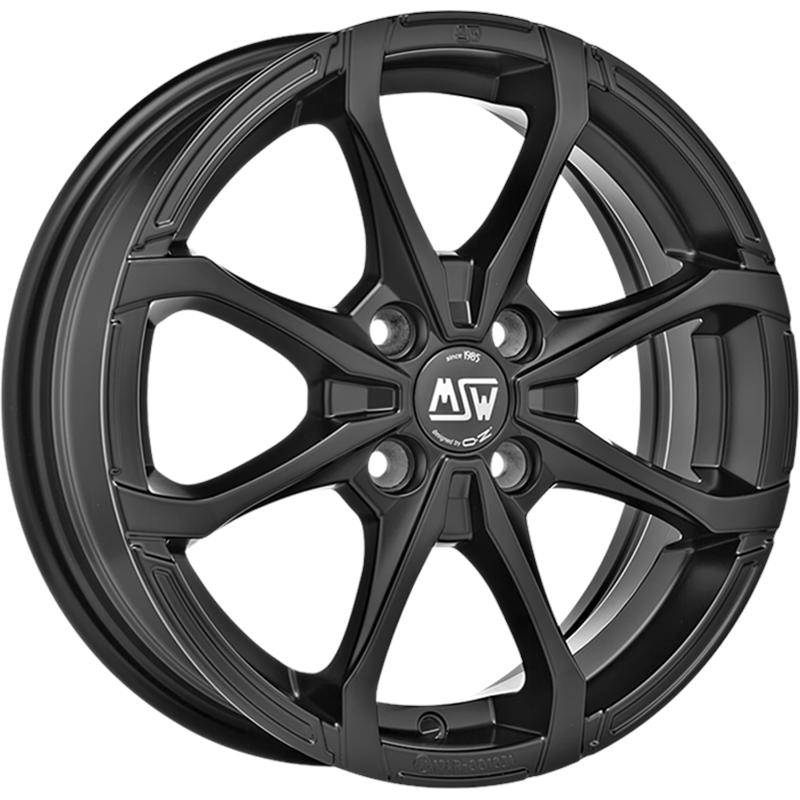 Cerchi in Lega MSW Msw x4 Matt Black 4 fori 16\" 7X16 ET37 4x108
