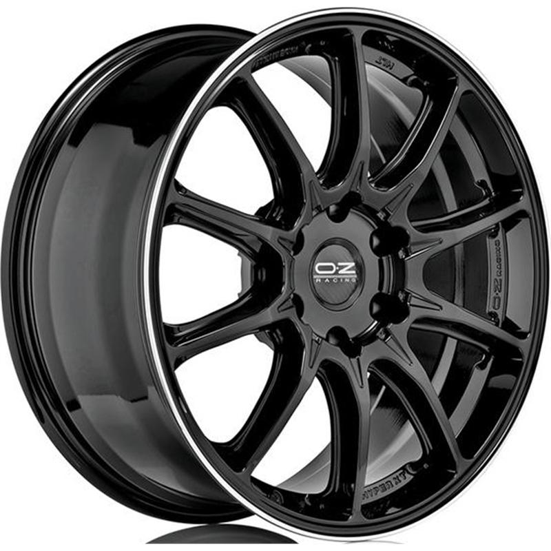 Cerchio OZ RACING Hyper Xt Hlt Gloss Black Diamond Cut 5 fori 22\" 10.5X22 ET25 5x112